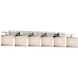 Textile 6 Light 56 inch Brushed Nickel Bath Bar Wall Light in White, Oval, Incandescent, Oval