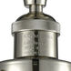Franklin Restoration Beacon LED 6 inch Polished Nickel Semi-Flush Mount Ceiling Light in Clear Glass, Franklin Restoration
