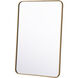 Evermore 36 X 24 inch Brass Mirror