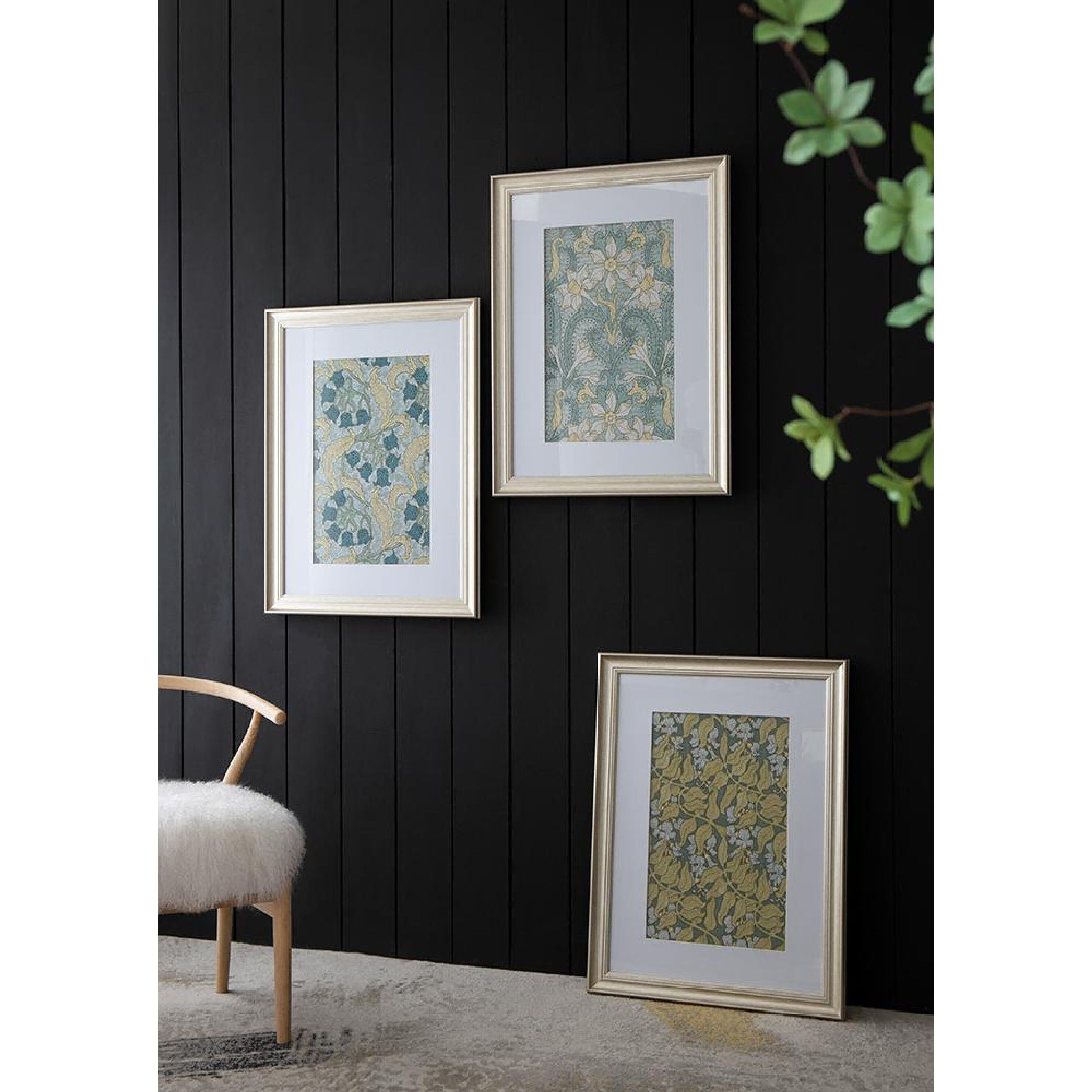 Smithsonian Gold and Yellow and Turquoise Wall Art, Floral