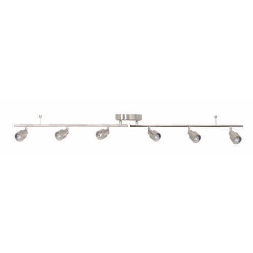 Chappelle 6 Light 120 Satin Nickel Fixed Rail Ceiling Light