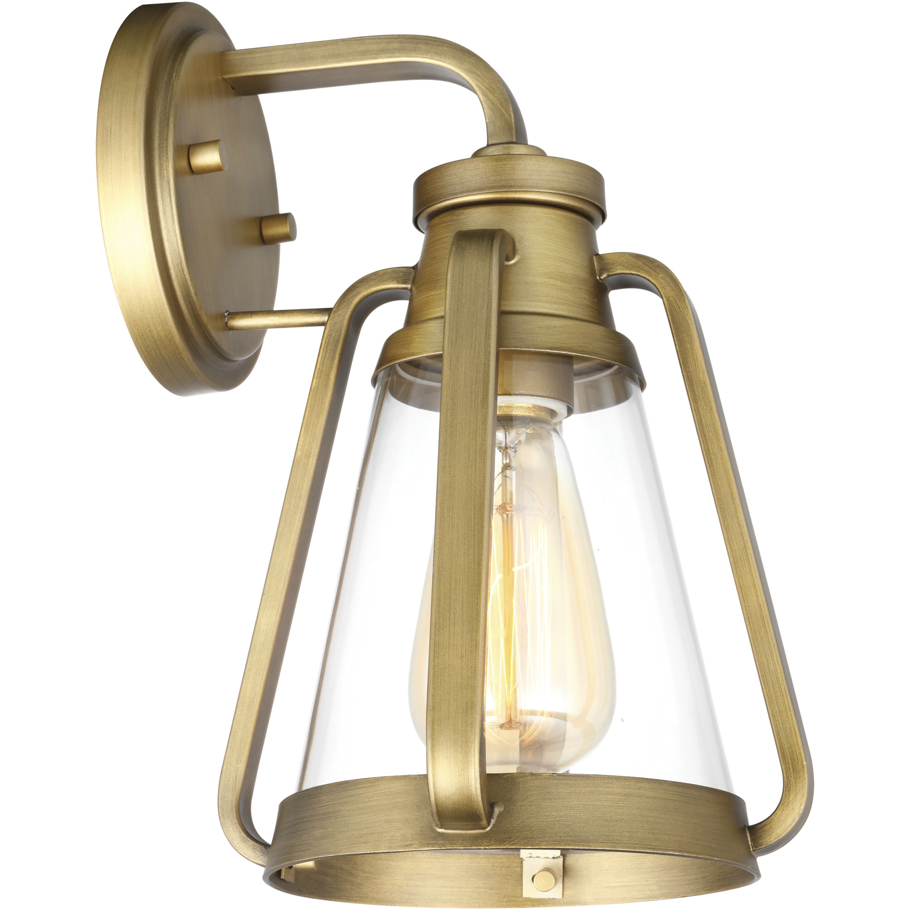 Everett 1 Light 7.13 inch Natural Brass Bathroom Vanity Lights Wall Light