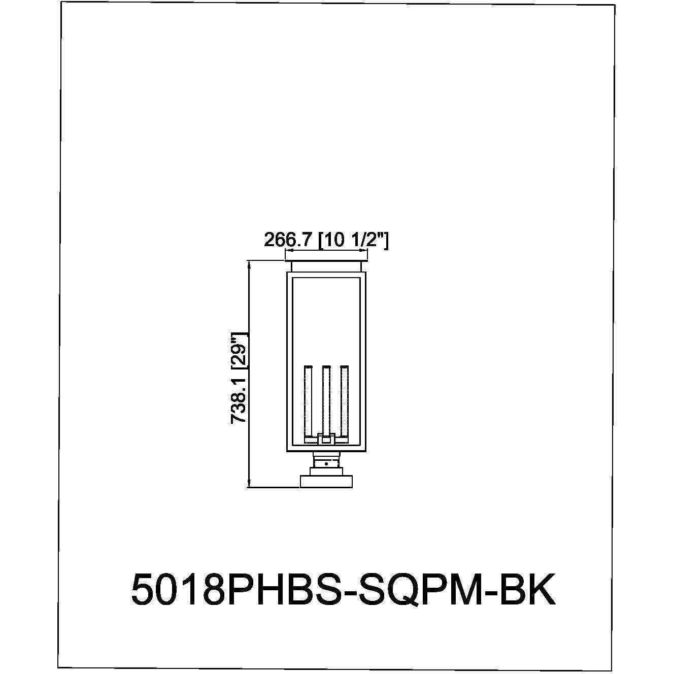 Nova 4 Light 29.25 inch Black Outdoor Pier Mounted Fixture in Clear Glass
