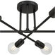 Marin 6 Light 20 inch Matte Black Semi Flush Ceiling Light