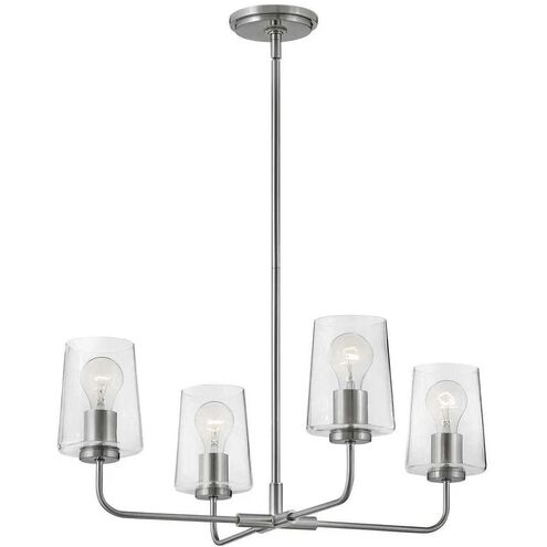 Kline LED 25 inch Brushed Nickel Chandelier Ceiling Light