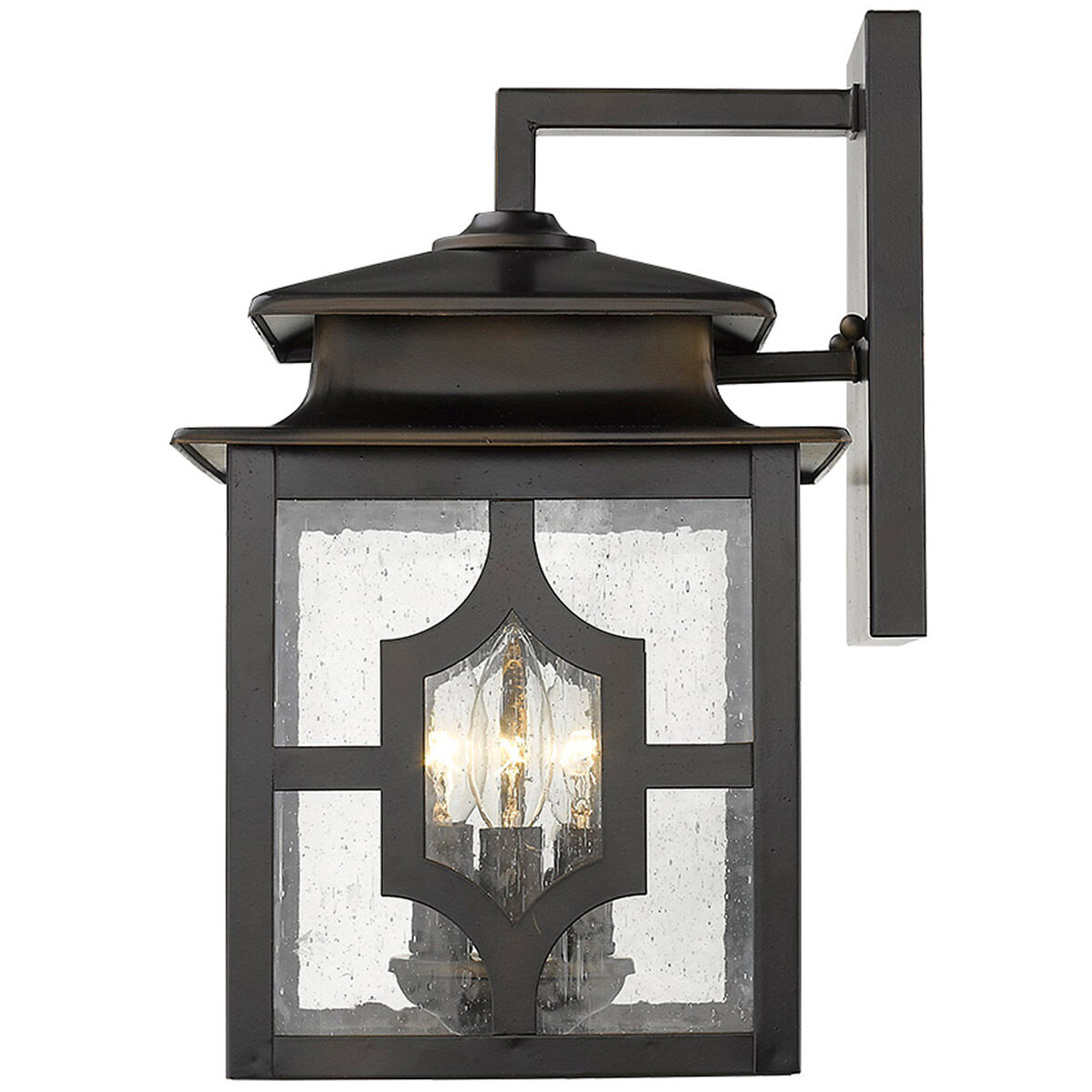 Calvert 3 Light 15 inch Oil-Rubbed Bronze Exterior Wall Mount