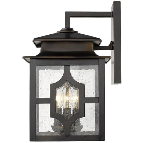 Calvert 3 Light 15 inch Oil-Rubbed Bronze Exterior Wall Mount