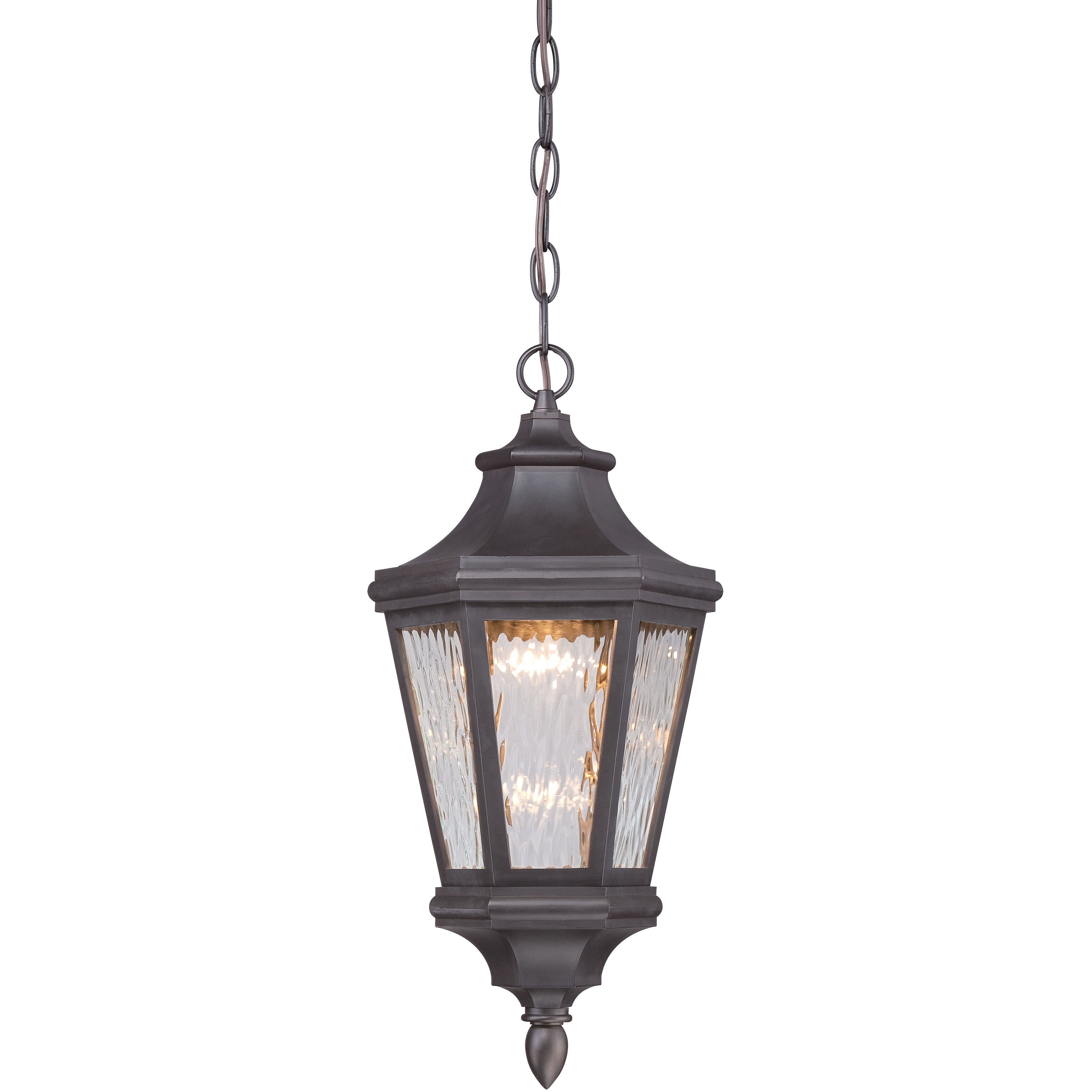 Hanford Pointe LED 9 inch Oil Rubbed Bronze Outdoor Chain Hung Lantern, The Great Outdoors