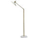 Troilus 55 inch 60 watt Polished Brass Floor Lamp Portable Light
