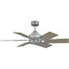 Farmhouse II 44 inch Galvanized with Weathered Oak Blades Ceiling Fan