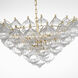 Julie Neill Caselli LED 35.5 inch Gild Basket Chandelier Ceiling Light in Clear Glass