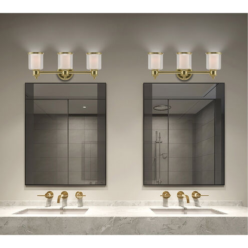 Middlebush 3 Light 24 inch Polished Brass Bath Vanity Wall Light