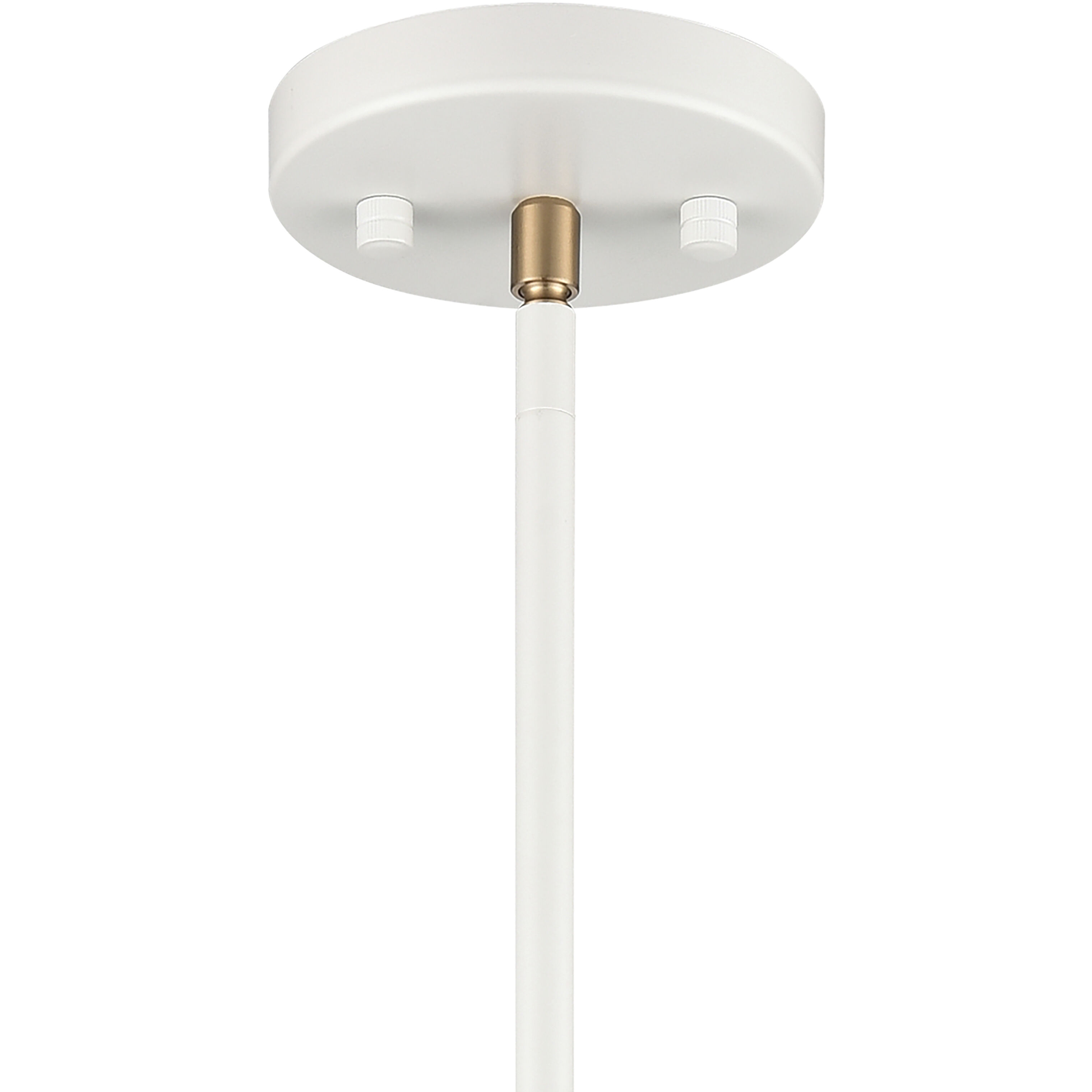 Boudreaux 1 Light 8 inch Matte White with Satin Brass Mini Pendant Ceiling Light