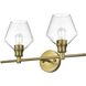 Gene 2 Light 19 inch Satin Gold Bath Sconce Wall Light