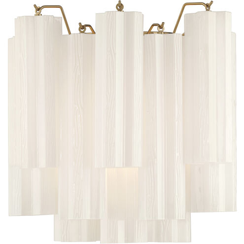 Addis Wall Sconce Wall Light in Tronchi Glass White