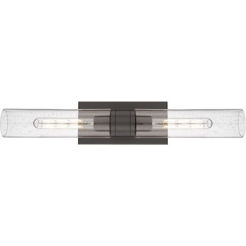 Ballston Urban 2 Light 24 inch Oil Rubbed Bronze Bath Vanity Light Wall Light in Seedy Glass