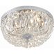 Waltham 3 Light 12 inch Polished Chrome Flush Ceiling Light in Clear Hand Cut