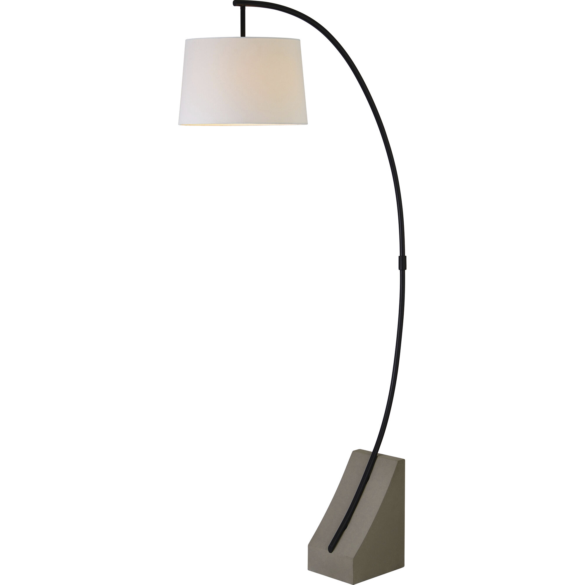 Weymouth 75.5 inch 100 watt Matte Black and Grey Floor Lamp Portable Light