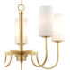 Town and Country 5 Light 27 inch Satin Brass Chandelier Ceiling Light