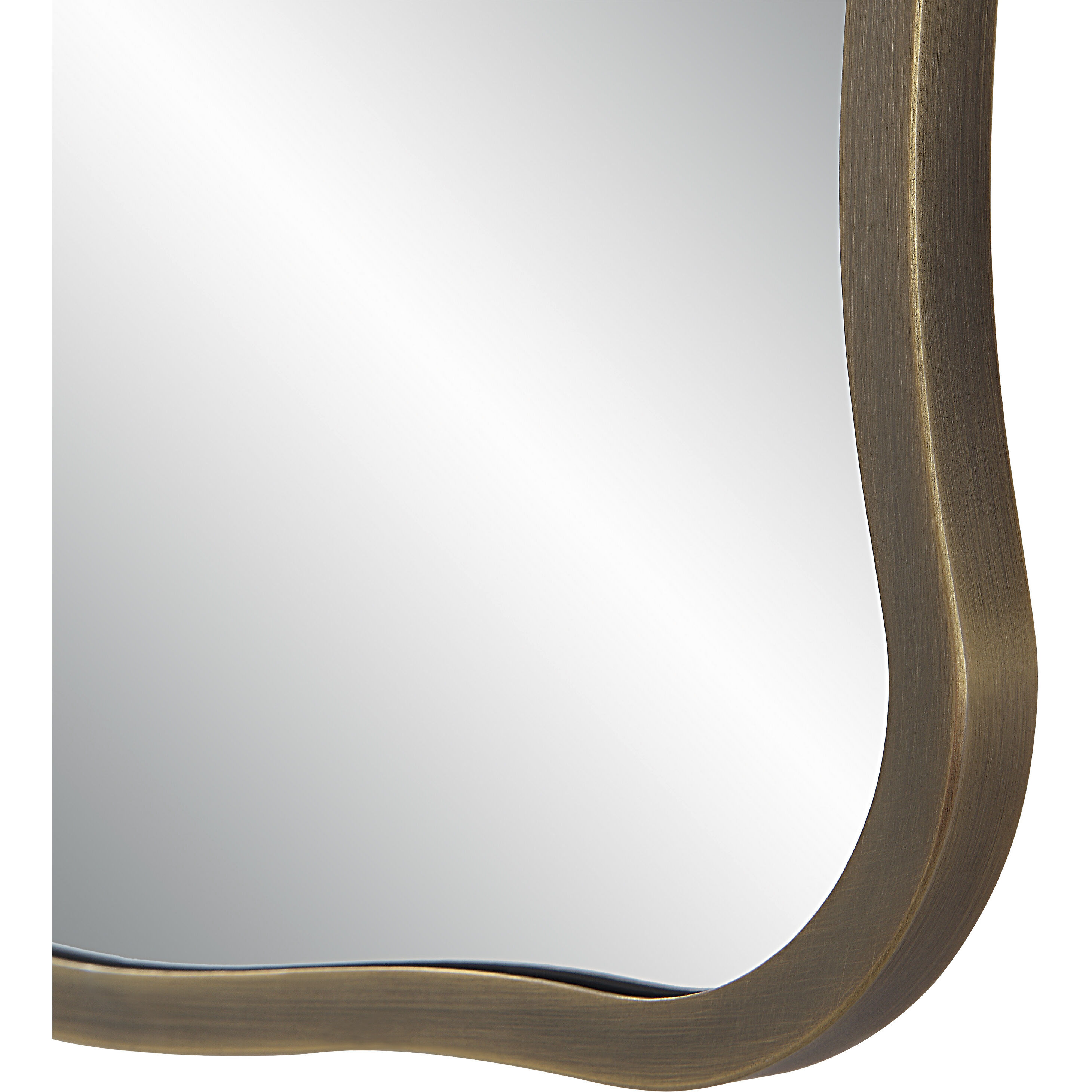 Basel 36 X 24 inch Dark Antique Brushed Brass Wall Mirror