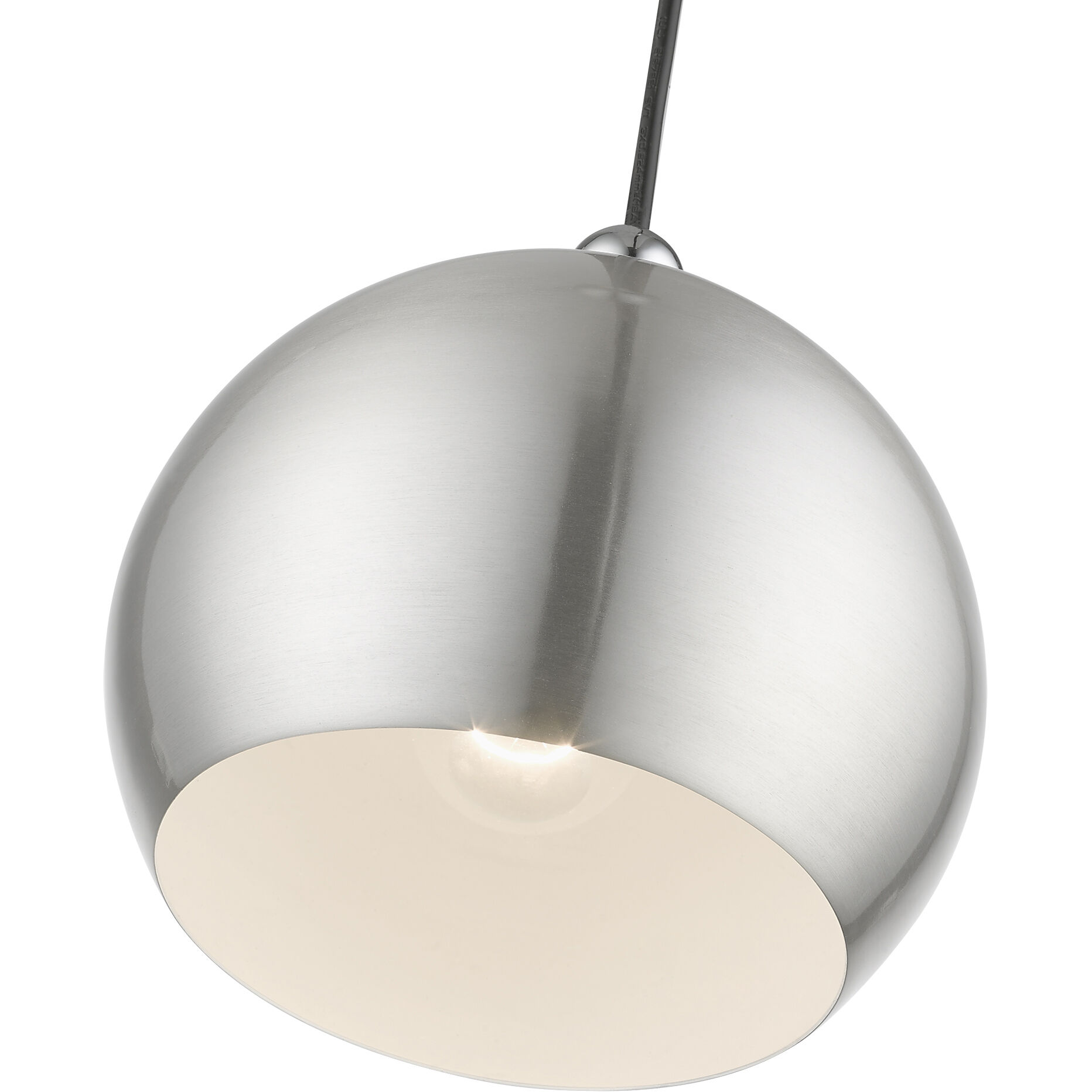 Stockton 1 Light 8 inch Brushed Nickel with Polished Chrome Accents Mini Pendant Ceiling Light, Globe