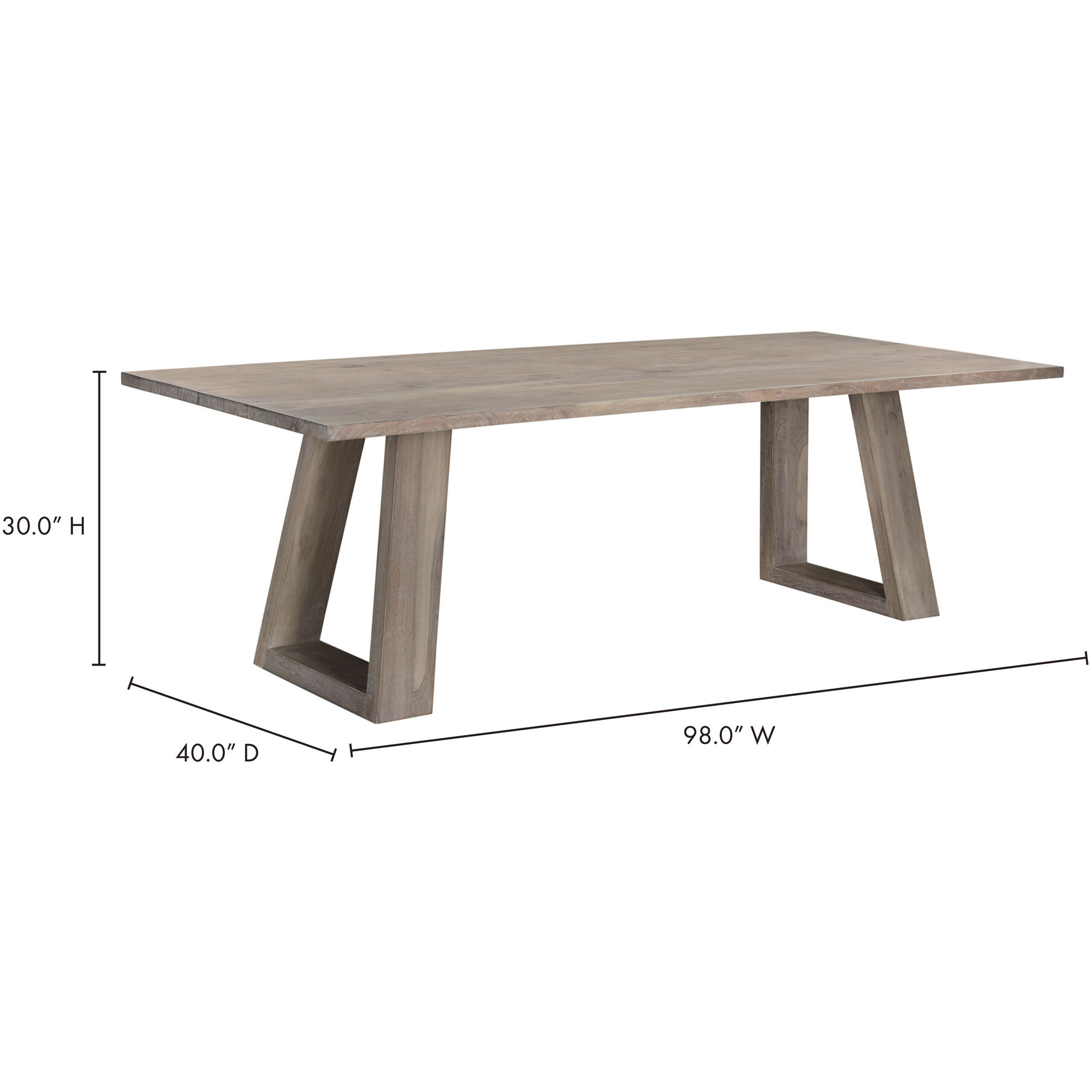Tanya 98 X 40 inch Grey Dining Table