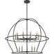 Abbott 15 Light 48 inch Black Chandelier Ceiling Light