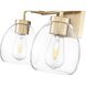 Dawes 2 Light 16 inch Brass Vanity Wall Light
