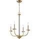 Stanza 4 Light 20.15 inch Brushed Polished Nickel / Satin Brass Chandelier Ceiling Light