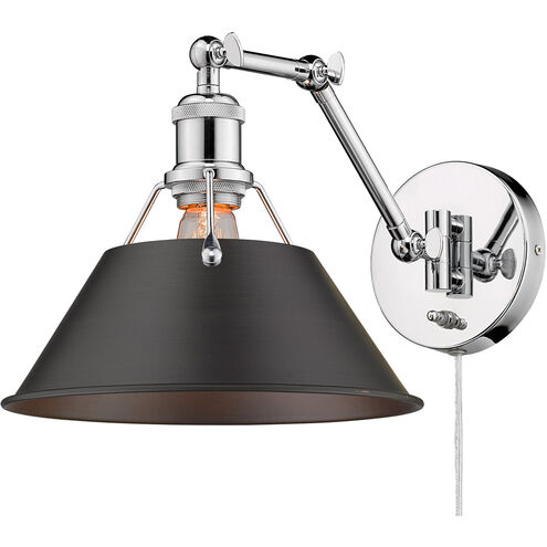 Orwell 1 Light 10 inch Chrome Articulating Wall Sconce Wall Light in Rubbed Bronze, Adjustable