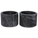 Syma 6 X 4 inch Decorative Candle Holder in Black, Set of 2