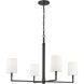 TOB by Thomas O'Brien Danica 4 Light 36 inch Aged Iron Chandelier Ceiling Light