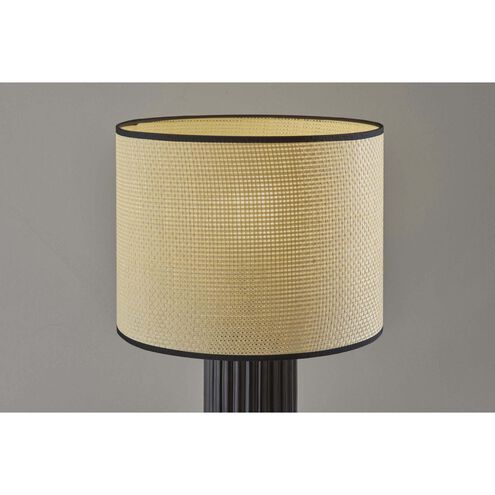 Primrose 24.25 inch 100.00 watt Black Ribbed Ceramic Table Lamp Portable Light