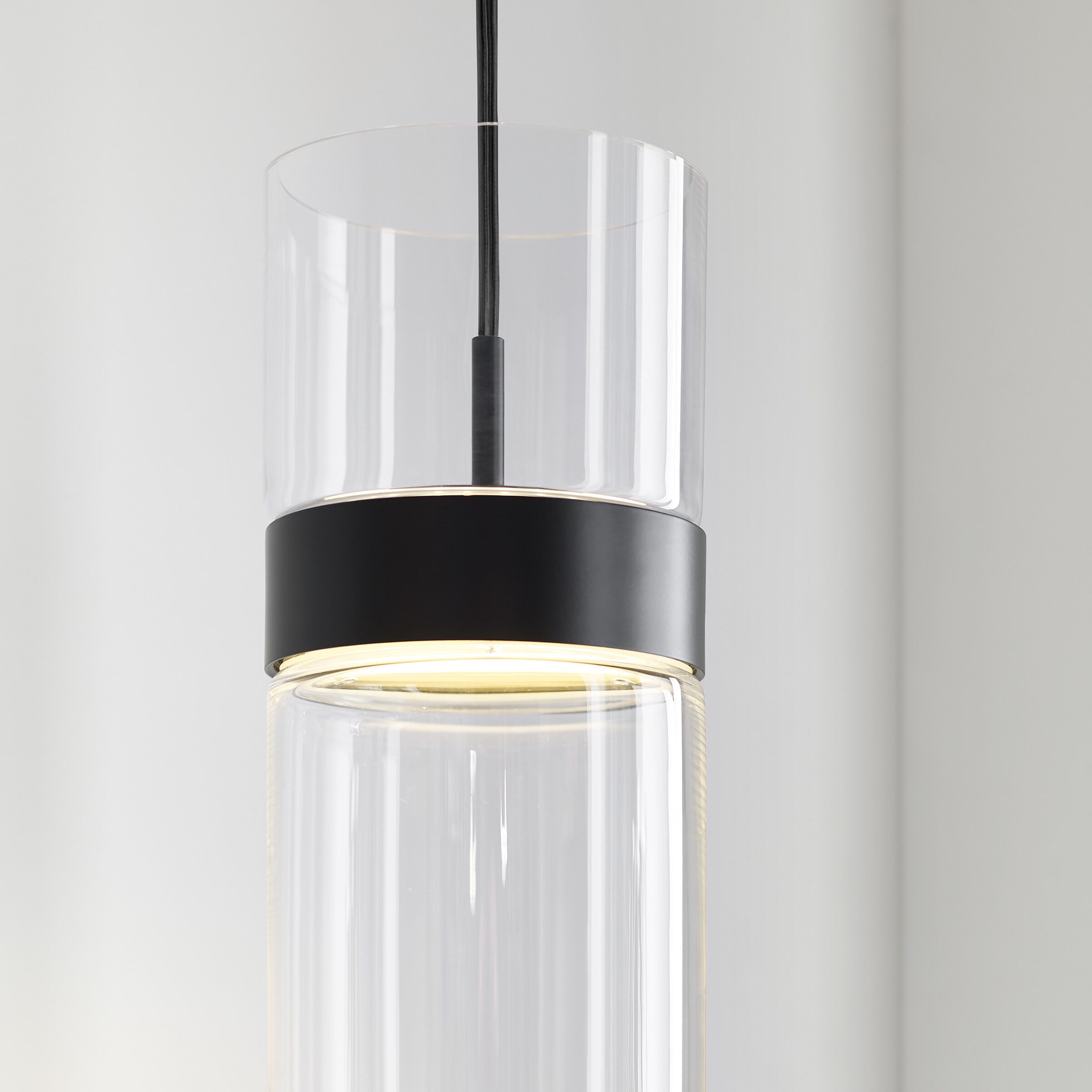 Sean Lavin Manette Grande LED 5 inch Black/Black Pendant Ceiling Light in Clear Glass, Integrated LED