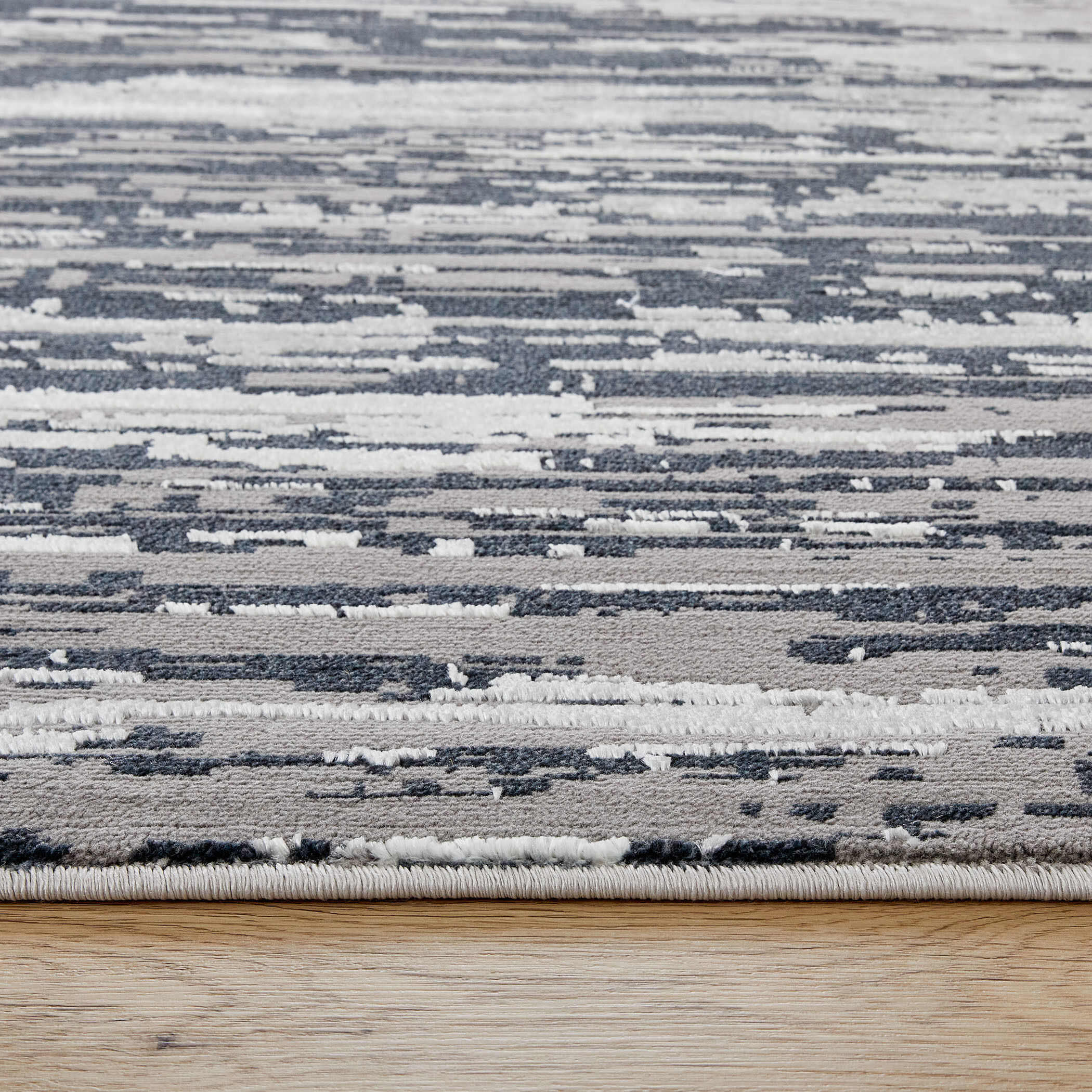 Jasmine 90 X 63 inch Black/Grey Rug in 5 x 7