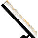 Stagger LED 36 inch Black Vanity Light Wall Light