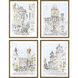 Scenic Multi and Blue and Metallic and Gray Framed Art