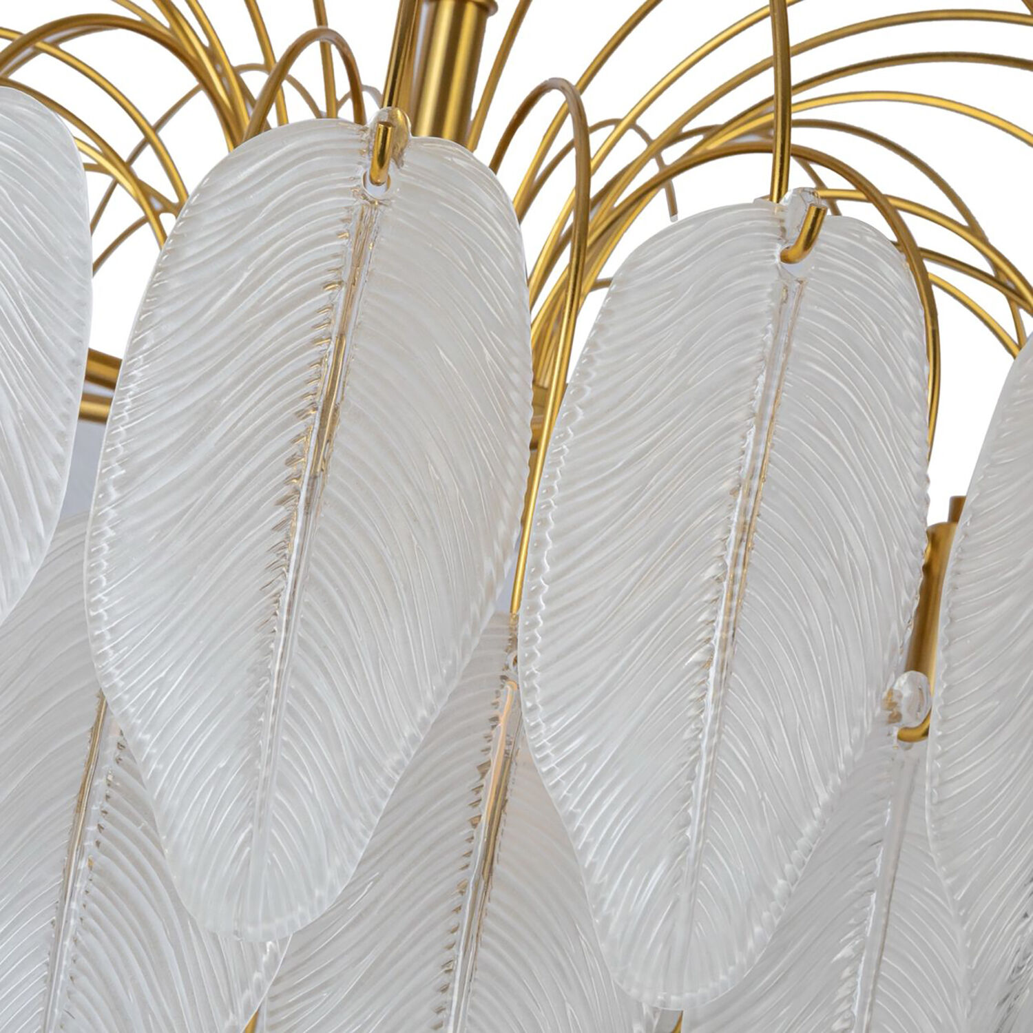 Alessia 24 Light 33.6 inch Brushed Brass and White Chandelier Ceiling Light