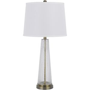 Huxley 30.5 inch 150.00 watt Glass and Antique Brass 2 Pack Table Lamp Set Portable Light