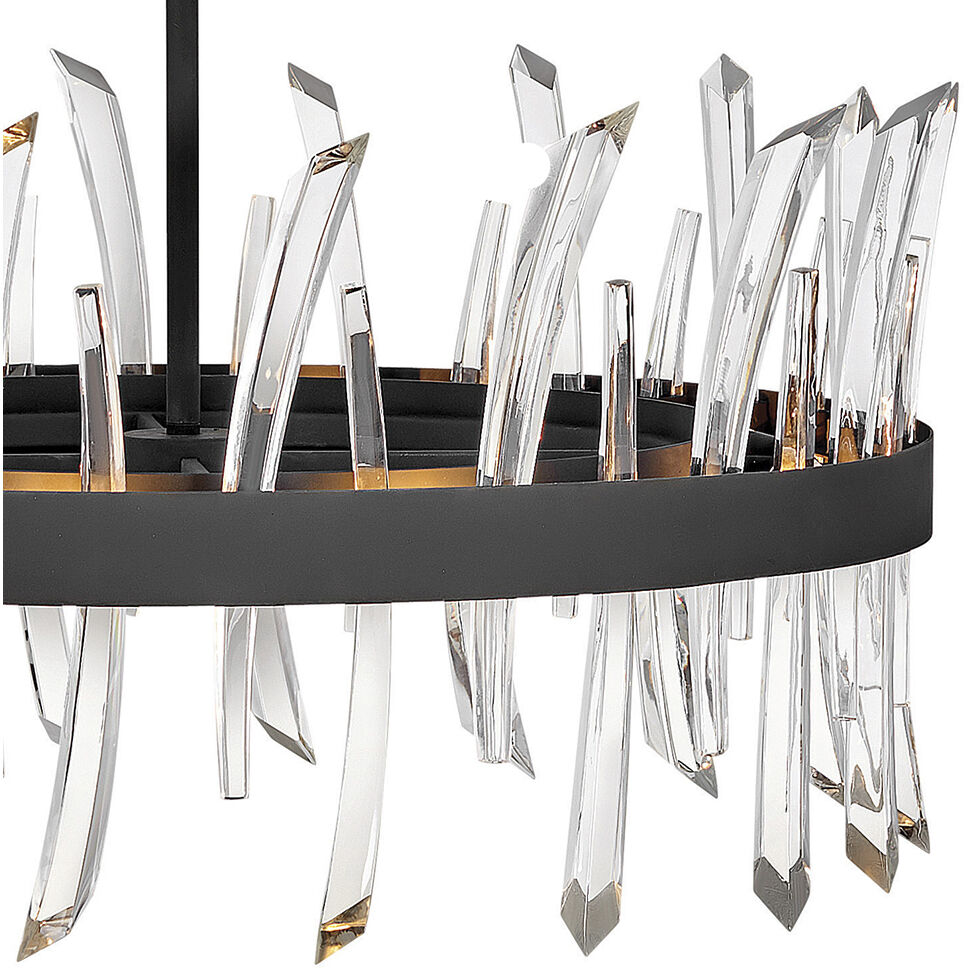 Revel LED 28 inch Black Chandelier Ceiling Light