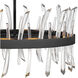 Revel LED 28 inch Black Chandelier Ceiling Light