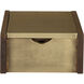 Dorsey 11.5 X 9 inch Walnut and Aged Brass Box, Large