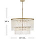Rubina 12 Light 30 inch Burnished Gold Chandelier Ceiling Light