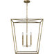 ED Ellen DeGeneres Viota 4 Light 25 inch Casted Gild Pendant Ceiling Light