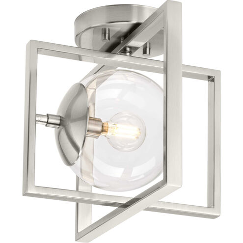 Atwell 1 Light 10 inch Brushed Nickel Semi-Flush Mount Ceiling Light