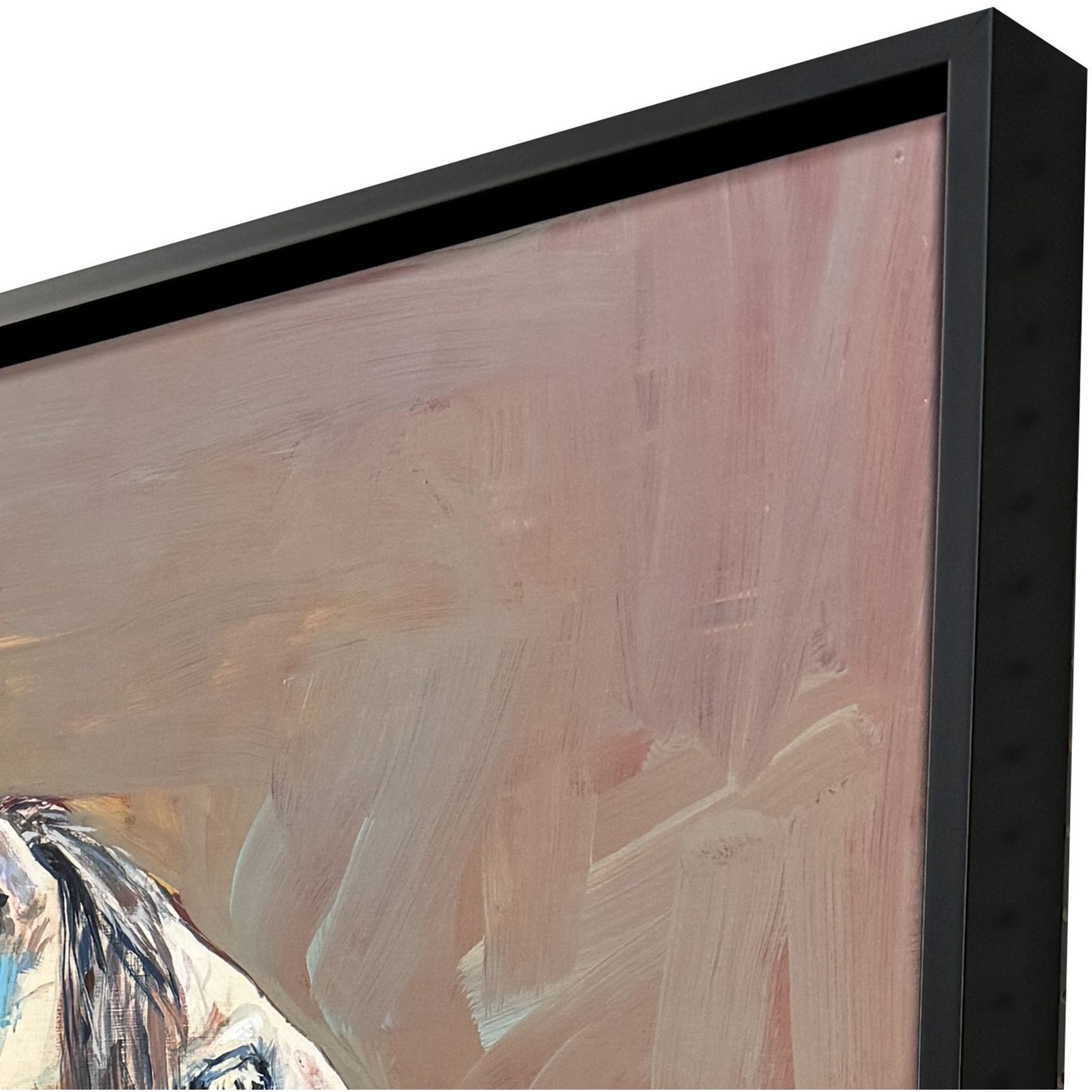 Shades of Gray Black and Beige and Brown and Multi Canvas