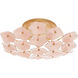 kate spade new york Leighton 3 Light 20 inch Soft Brass Flush Mount Ceiling Light in Blush Tinted Glass, Medium