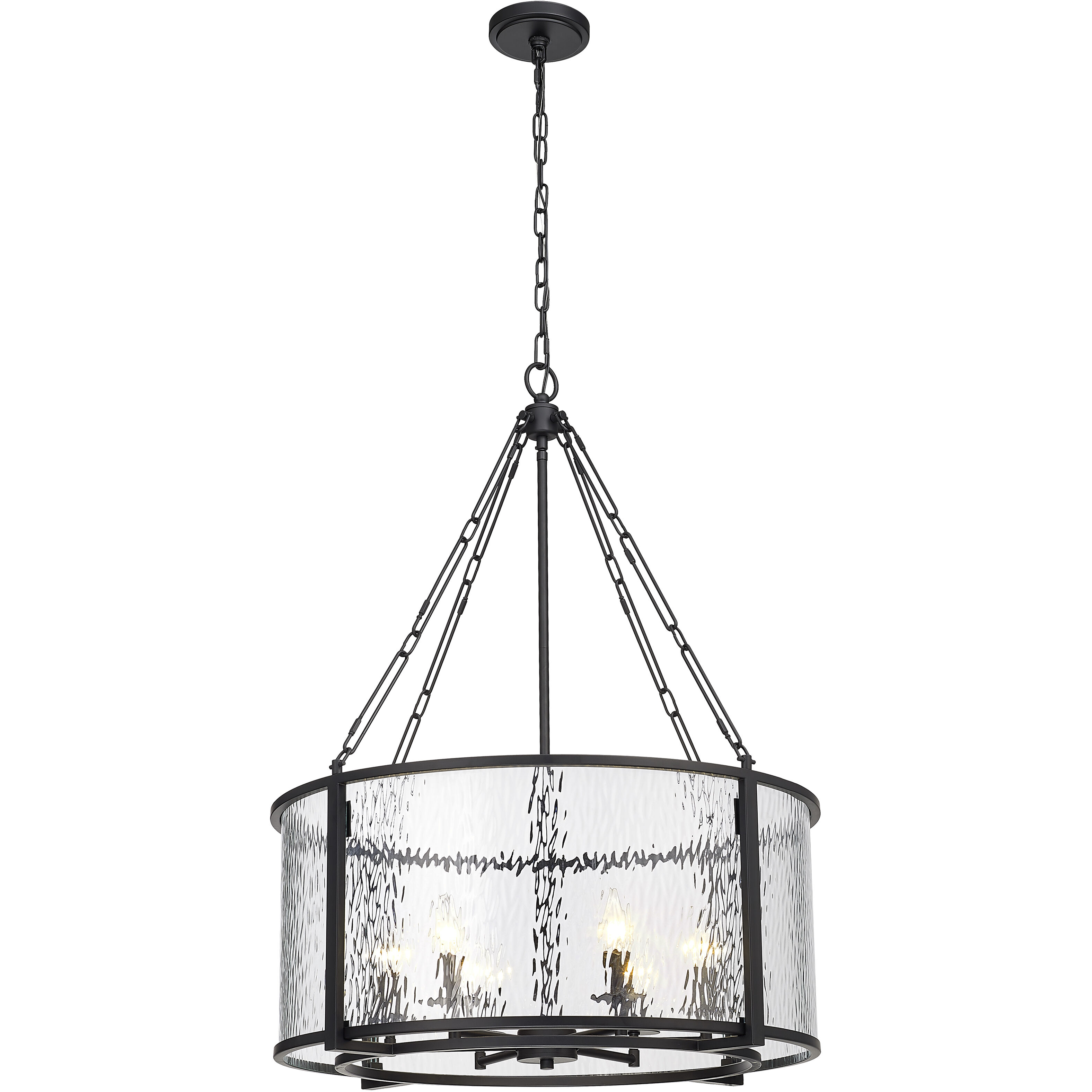 Barrington 6 Light 26 inch Matte Black Chandelier Ceiling Light