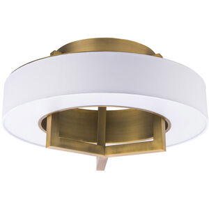 Madison LED 16 inch Aged Brass Flush Mount Ceiling Light, dweLED