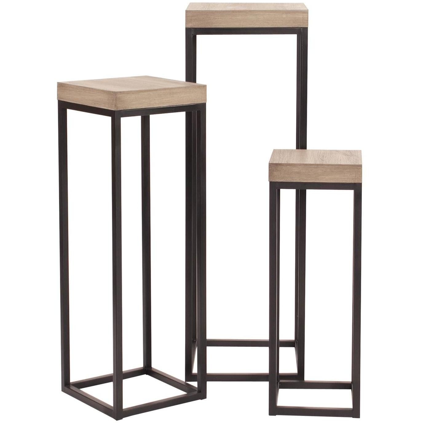 Carter 43 X 14 inch Wood and Metal Pedestal, Set of 3